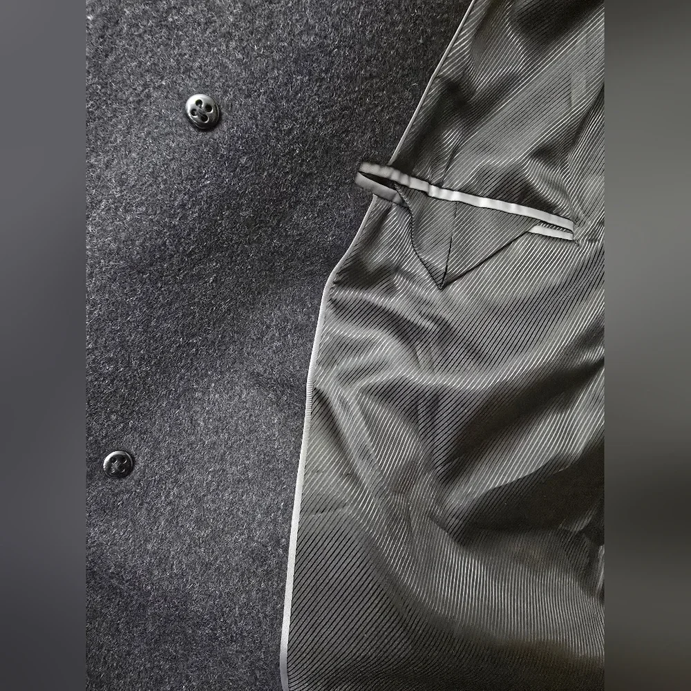 Jos. A. Bank Traditional Fit Charcoal Top Coat - Picture 5 of 7